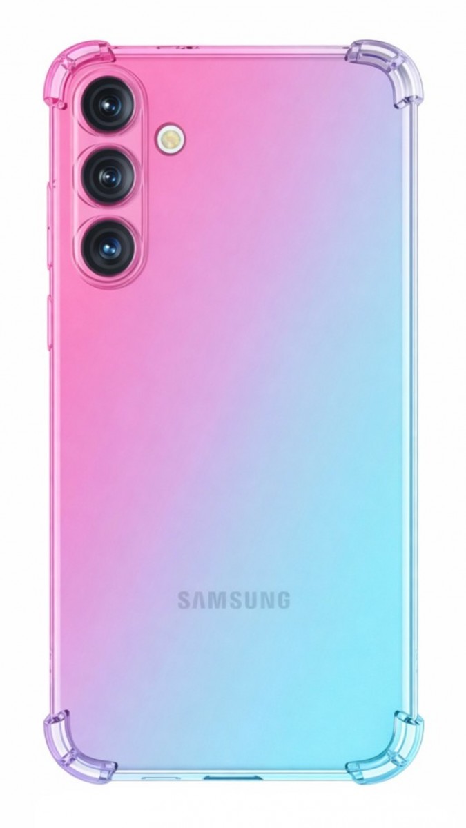 Zadní kryt na Samsung A57 5G Shock duhový mentolovo-růžový