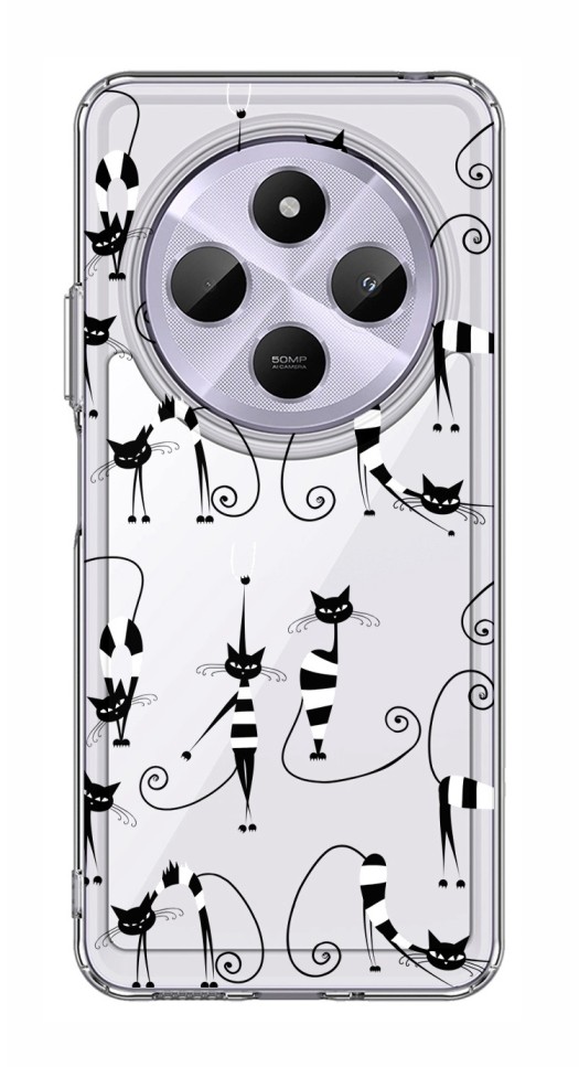 Levně Kryt TopQ Image Xiaomi Redmi 14C pevný Cats 1 132670 (pouzdro neboli obal na mobil Xiaomi Redmi 14C)