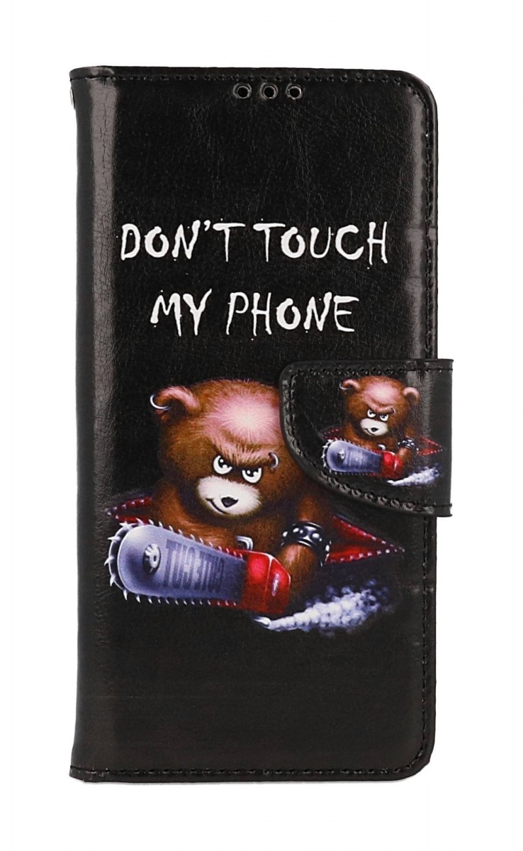 Levně Pouzdro TopQ Xiaomi Redmi Note 12S knížkové Don't Touch méďa 112672 (obal neboli kryt na mobil Xiaomi Redmi Note 12S)