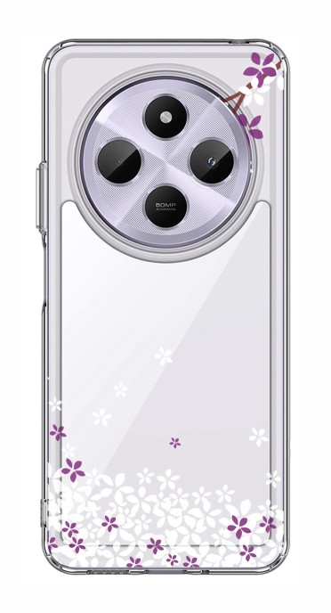 Zadní pevný kryt Image na Xiaomi Redmi 14C Květy sakury