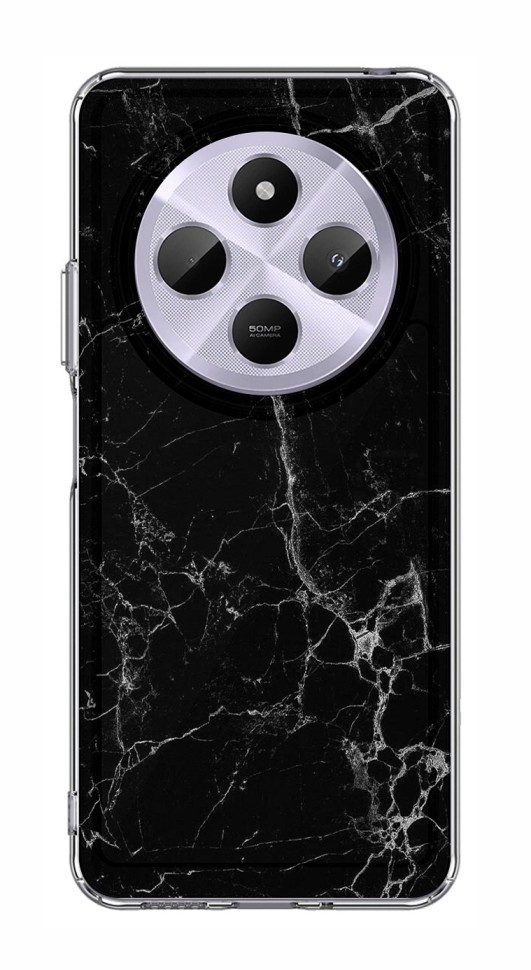 Levně Kryt STYLE TopQ Xiaomi Redmi 14C pevný Mramor černý 132678 (pouzdro neboli obal na mobil Xiaomi Redmi 14C)