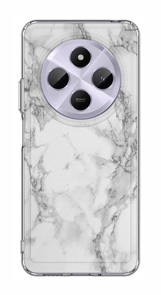 Zadní pevný kryt STYLE na Xiaomi Redmi 14C Mramor bílý