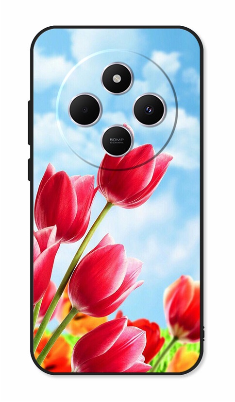 Kryt TopQ Xiaomi Redmi 14C Tulips 132699 (pouzdro neboli obal na mobil Xiaomi Redmi 14C)