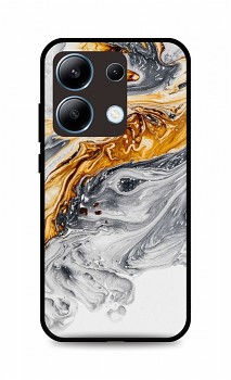 Zadní pevný kryt LUXURY na Xiaomi Redmi Note 13 Marble šedo-zlatý