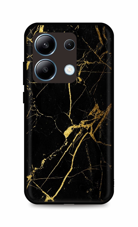Zadní pevný kryt LUXURY na Xiaomi Redmi Note 13 Marble černo-zlatý