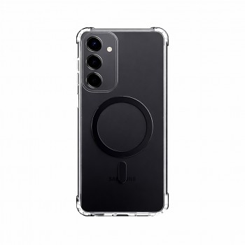 Magnetický čirý kryt Rock Crystal Clear Series pro Samsung Galaxy S26 - černě transparentní