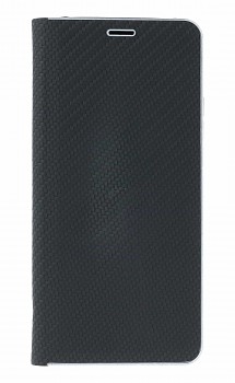 Knížkové pouzdro Luna Carbon Book na Samsung Xcover 7 černé