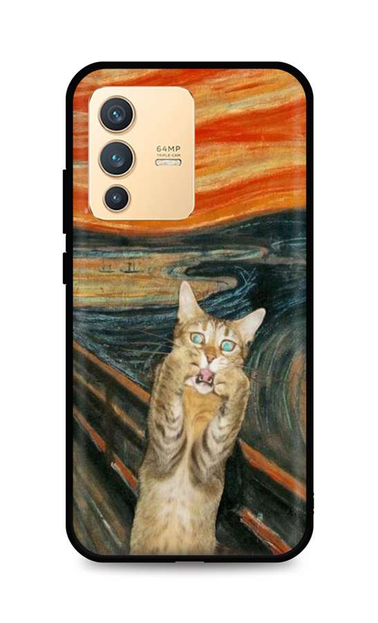 Levně Kryt TopQ Vivo V23 5G silikon Scared Cat 72755 (pouzdro neboli obal na mobil Vivo V23 5G)