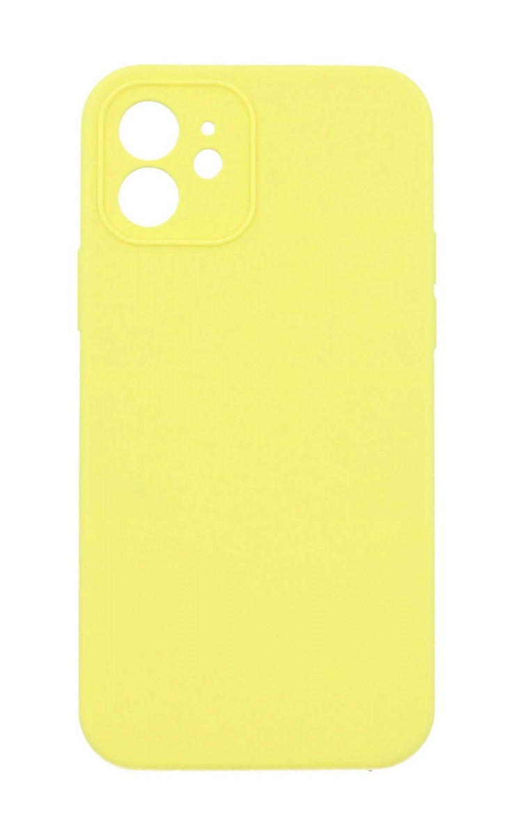 Levně Kryt TopQ Essential iPhone 12 žlutý 92757 (pouzdro neboli obal na mobil iPhone 12)
