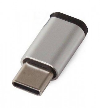 Adaptér TopQ USB-C -microUSB stříbrný