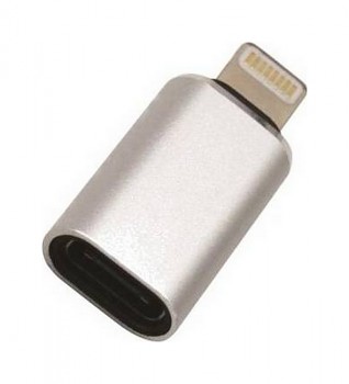 Adaptér TopQ Lightning - USB-C stříbrný