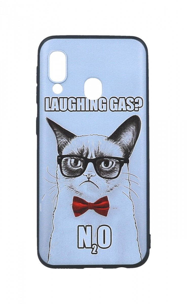 Zadní 3D silikonový kryt na Samsung A20e Grumpy Cat