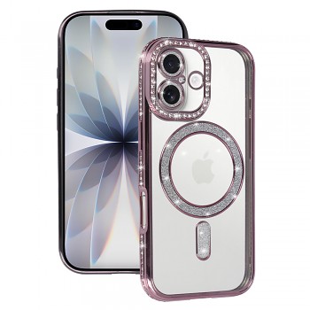 Zadní kryt Bling Magsafe pro iPhone 17 pink