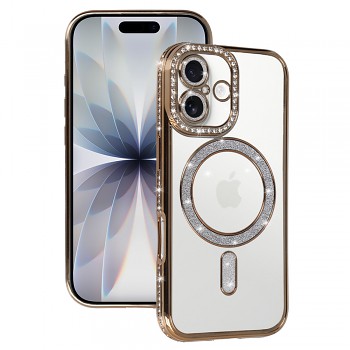 Zadní kryt Bling Magsafe pro iPhone 17 gold