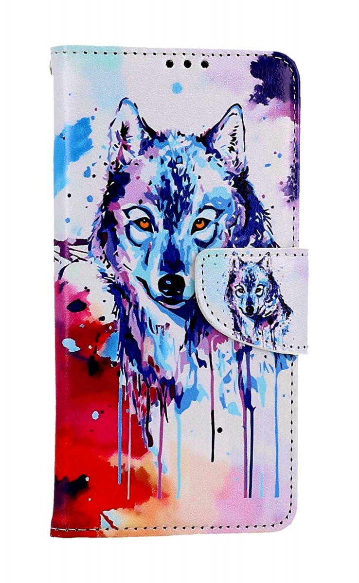Levně Pouzdro TopQ Xiaomi Redmi Note 12S knížkové Kresba vlka 112808 (obal neboli kryt na mobil Xiaomi Redmi Note 12S)