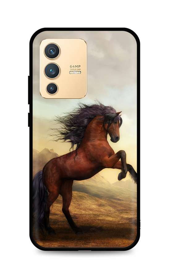 Zadní silikonový kryt DARK na Vivo V23 5G Brown Horse