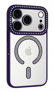 Zadní kryt Bling Magsafe pro iPhone 17 Pro purple
