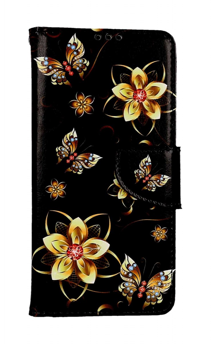 Levně Pouzdro TopQ Xiaomi Redmi Note 12S knížkové Zlaté květy 112810 (obal neboli kryt na mobil Xiaomi Redmi Note 12S)