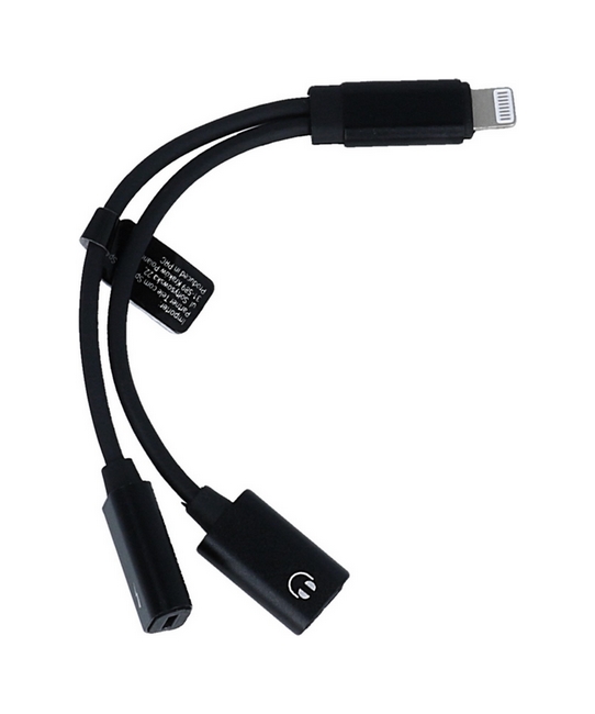 Adaptér TopQ Lightning - 2x Lightning konektor černý 92810