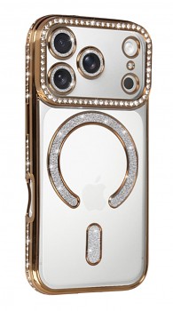 Zadní kryt Bling Magsafe pro iPhone 17 Pro gold
