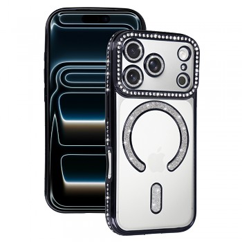 Zadní kryt Bling Magsafe pro iPhone 17 Pro Max black