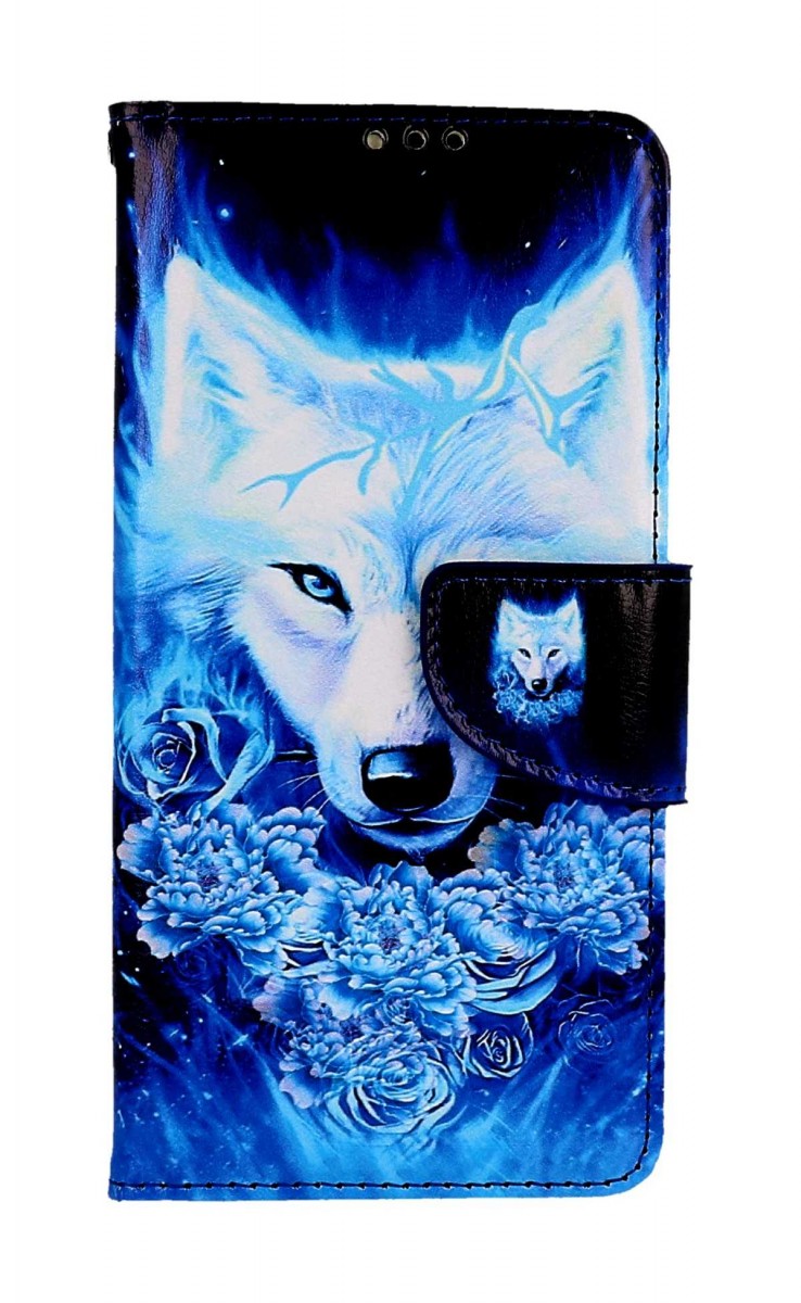Levně Pouzdro TopQ Xiaomi Redmi Note 12S knížkové Tyrkysový vlk 112814 (obal neboli kryt na mobil Xiaomi Redmi Note 12S)