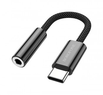 Adaptér Borofone USB-C (Type-C) - 3.5mm konektor černý