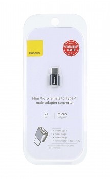 Adaptér Baseus microUSB - USB-C (Type-C) černý