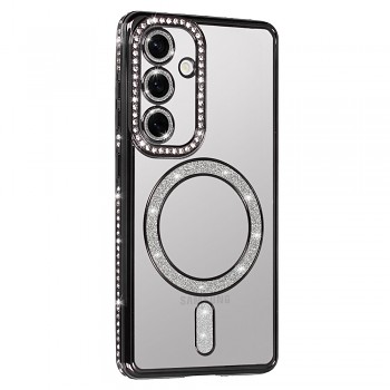 Zadní kryt Bling Magsafe pro Samsung Galaxy A17 5G black