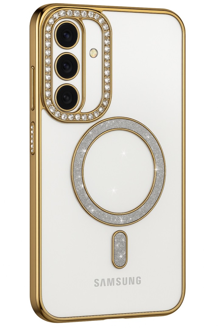 Zadní kryt Bling Magsafe pro Samsung Galaxy A17 5G gold