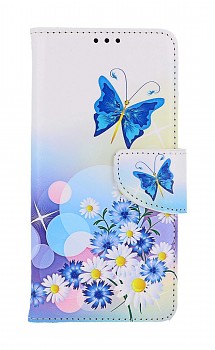 Knížkové pouzdro na Samsung A34 Bílé s motýlkem