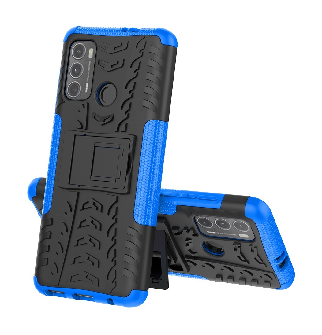 Ultra odolný zadní kryt na Motorola Moto G60 modrý