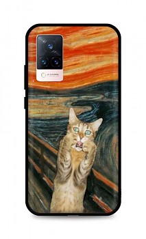 Zadní silikonový kryt DARK na Vivo V21 5G Scared Cat