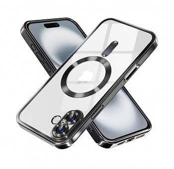 Zadní kryt Techsuit Luxury Crystal MagSafe iPhone 16 černý