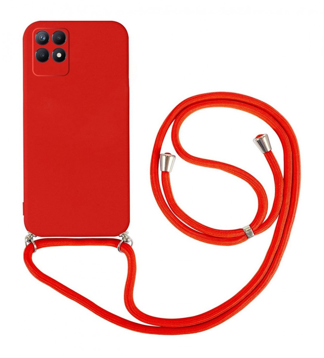 Zadní kryt na Realme 8i červený se šňůrkou