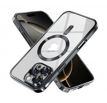 Zadní kryt Techsuit Luxury Crystal MagSafe iPhone 16 Pro černý