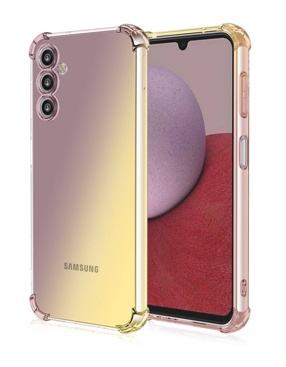 Levně Kryt TopQ Samsung A14 5G Shock duhový purpurovo-žlutý 92941 (pouzdro neboli obal na mobil Samsung A14 5G)
