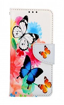 Knížkové pouzdro na Samsung A20e Barevné s motýlky