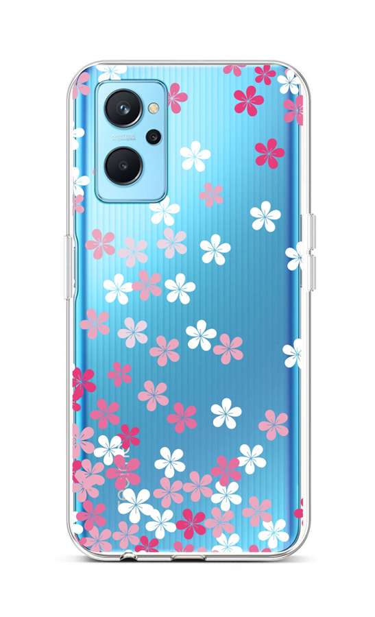 Levně Kryt TopQ Realme 9i silikon Pink Blossom 72974 (pouzdro neboli obal na mobil Realme 9i)