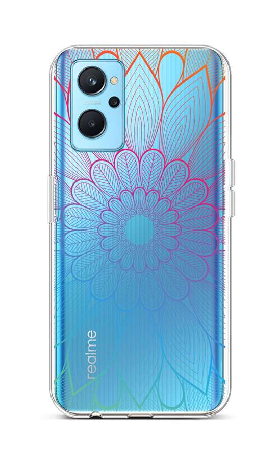 Levně Kryt TopQ Realme 9i silikon Rainbow Mandala 72984 (pouzdro neboli obal na mobil Realme 9i)
