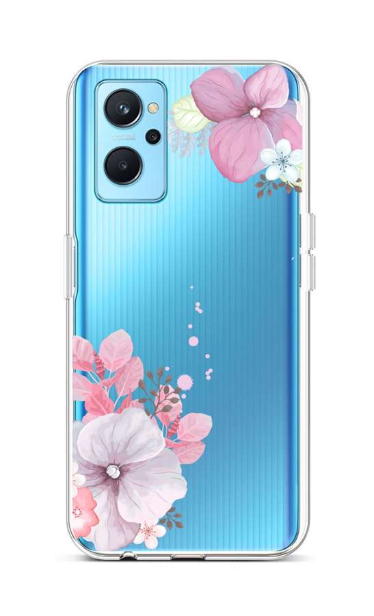 Levně Kryt TopQ Realme 9i silikon Violet Blossom 72993 (pouzdro neboli obal na mobil Realme 9i)