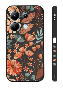 Zadní kryt Design na Xiaomi Redmi Note 13 Luční kvítí černý