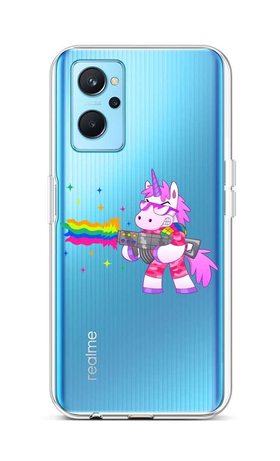 Levně Kryt TopQ Realme 9i silikon Rainbow Gun 73000 (pouzdro neboli obal na mobil Realme 9i)