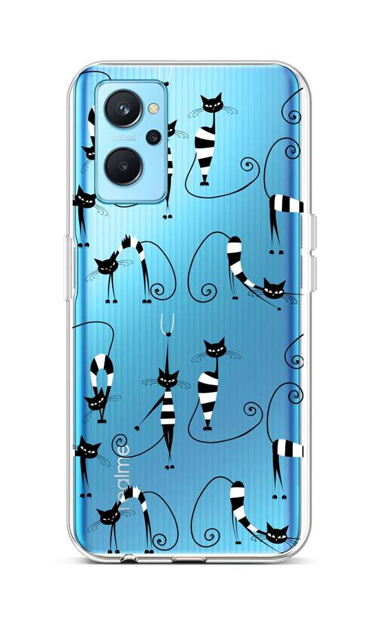 Levně Kryt TopQ Realme 9i silikon Cats 1 73007 (pouzdro neboli obal na mobil Realme 9i)