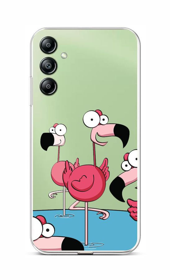 Levně Kryt TopQ Samsung A14 5G Cartoon Flamingos 93016 (pouzdro neboli obal na mobil Samsung A14 5G)