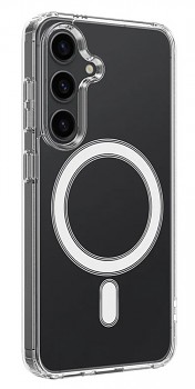 Zadní pevný kryt Clear Magnetic na Samsung S24 průhledný