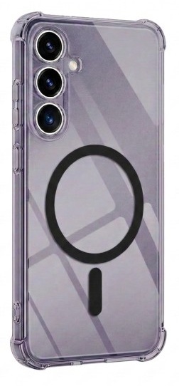 Odolný kryt Magsafe na Samsung S24 průhledný tmavý