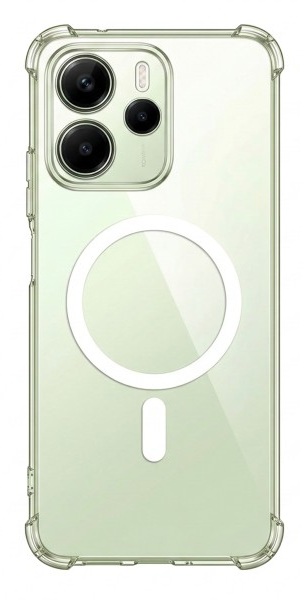 Odolný kryt Magsafe na Xiaomi Redmi Note 14 průhledný