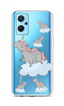 Zadní silikonový kryt na Realme 9i Grey Unicorns