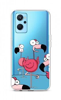 Zadní silikonový kryt na Realme 9i Cartoon Flamingos